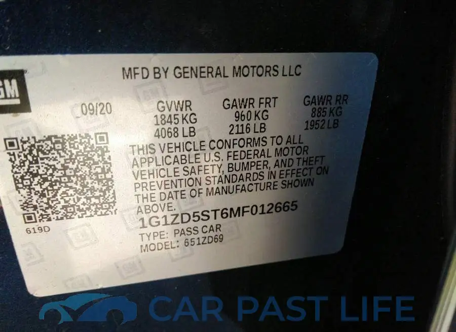 1G1ZD5ST6MF012665# 9