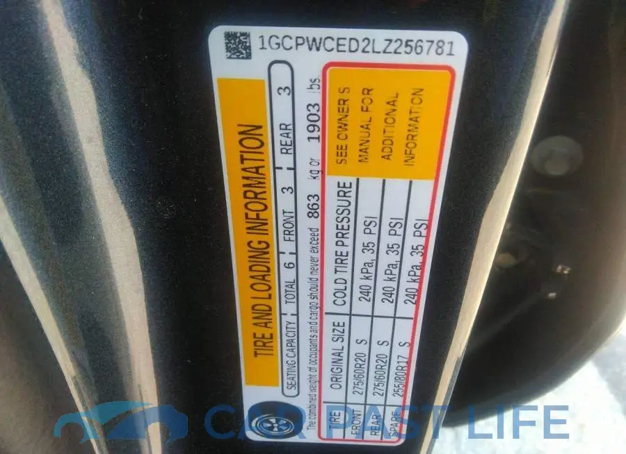 1GCPWCED2LZ256781# 9