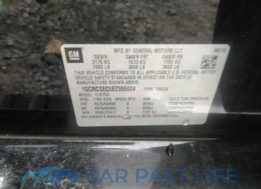 1GCRCSEC5EZ355004# 9