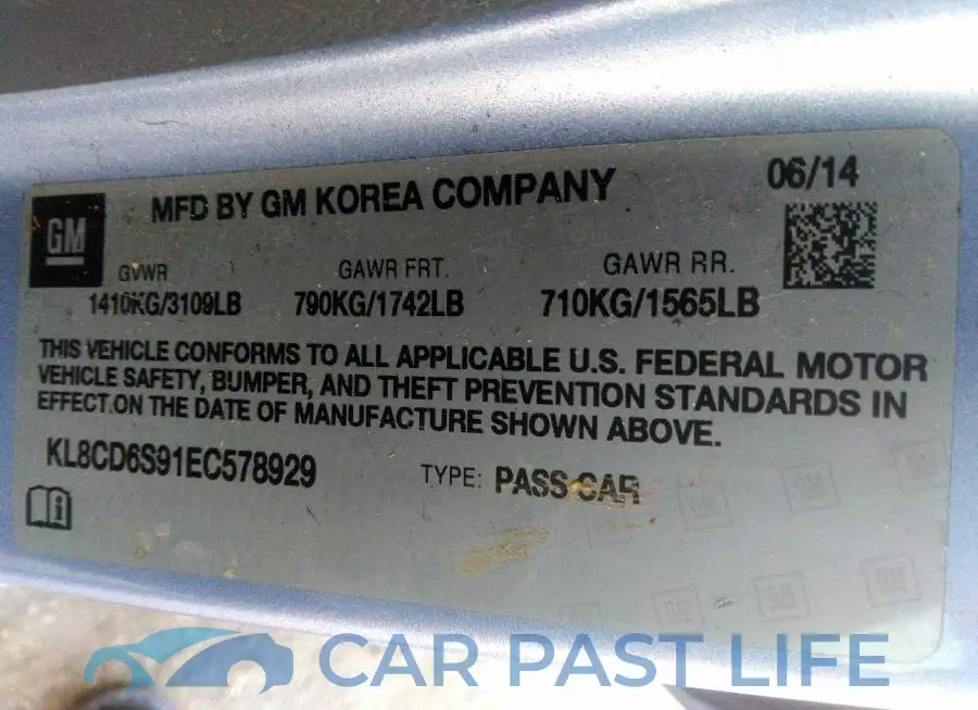 KL8CD6S91EC578929# 9