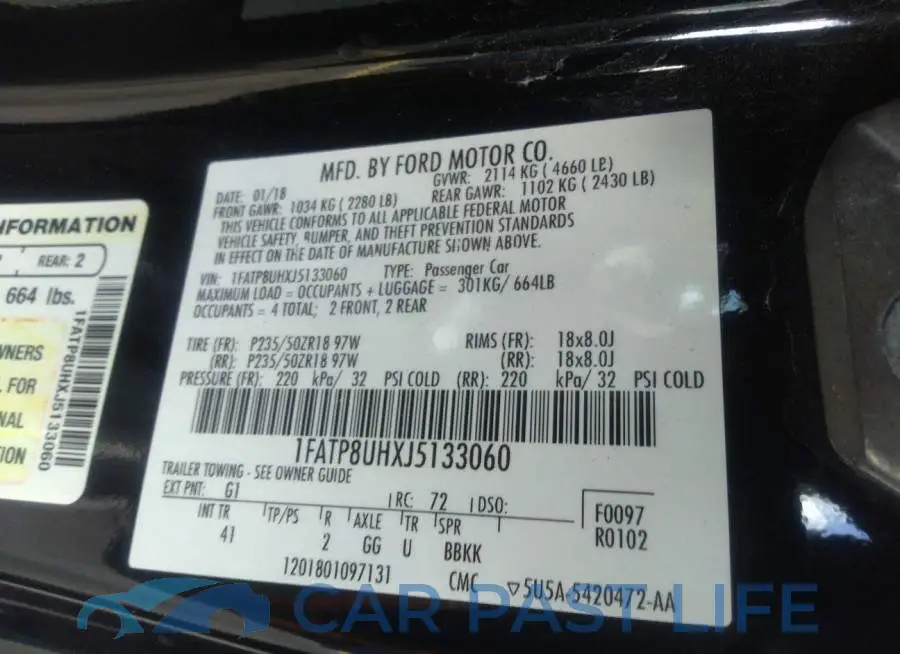1FATP8UHXJ5133060# 9