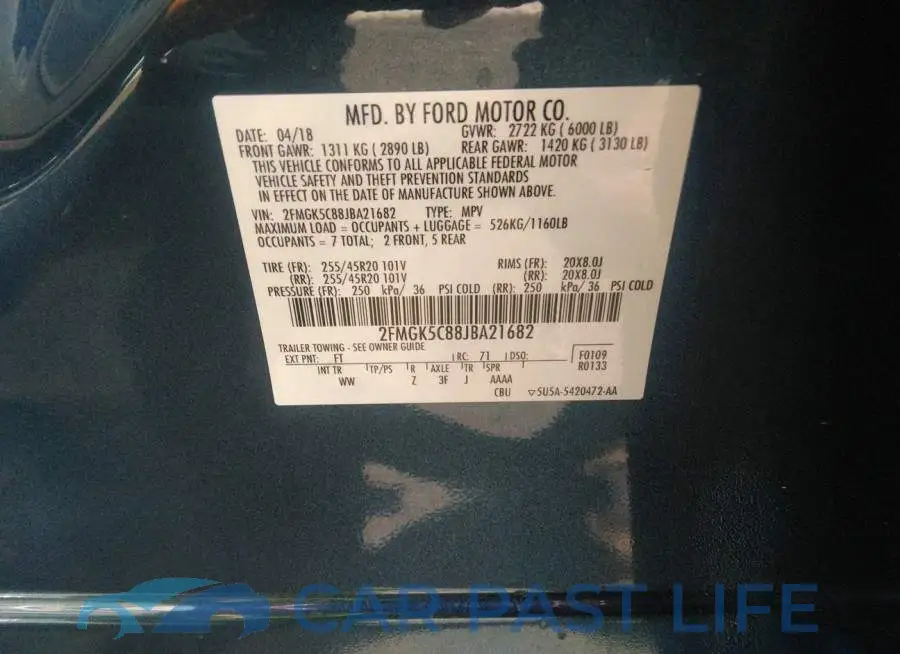 2FMGK5C88JBA21682# 9