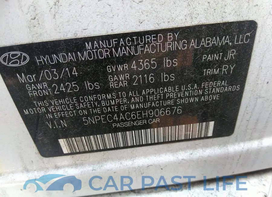 5NPEC4AC6EH906676# 9