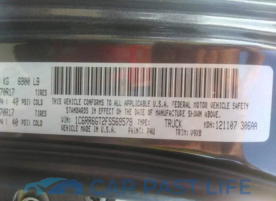 1C6RR6GT2FS569579# 9