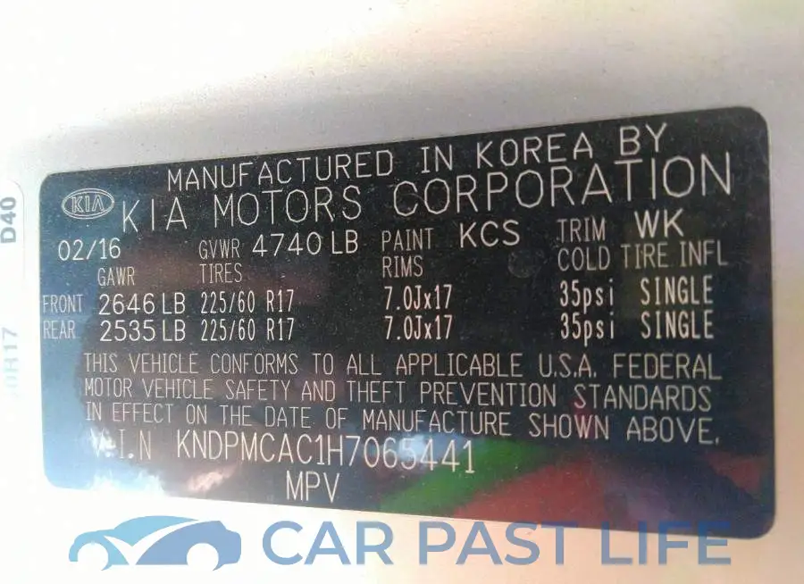 KNDPMCAC1H7065441# 9