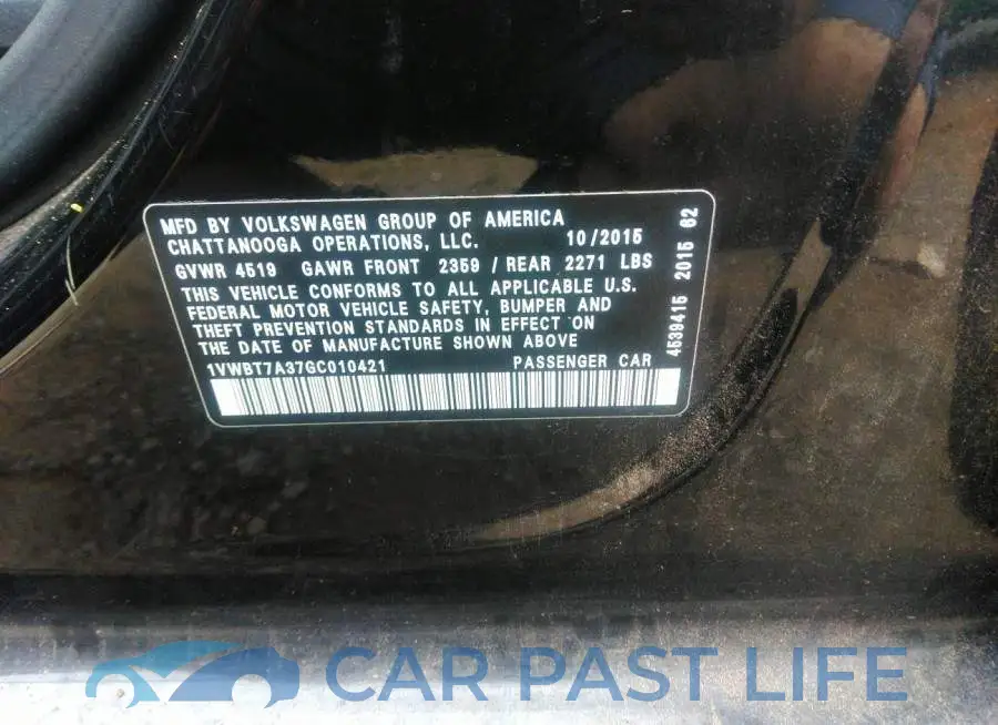 1VWBT7A37GC010421# 9