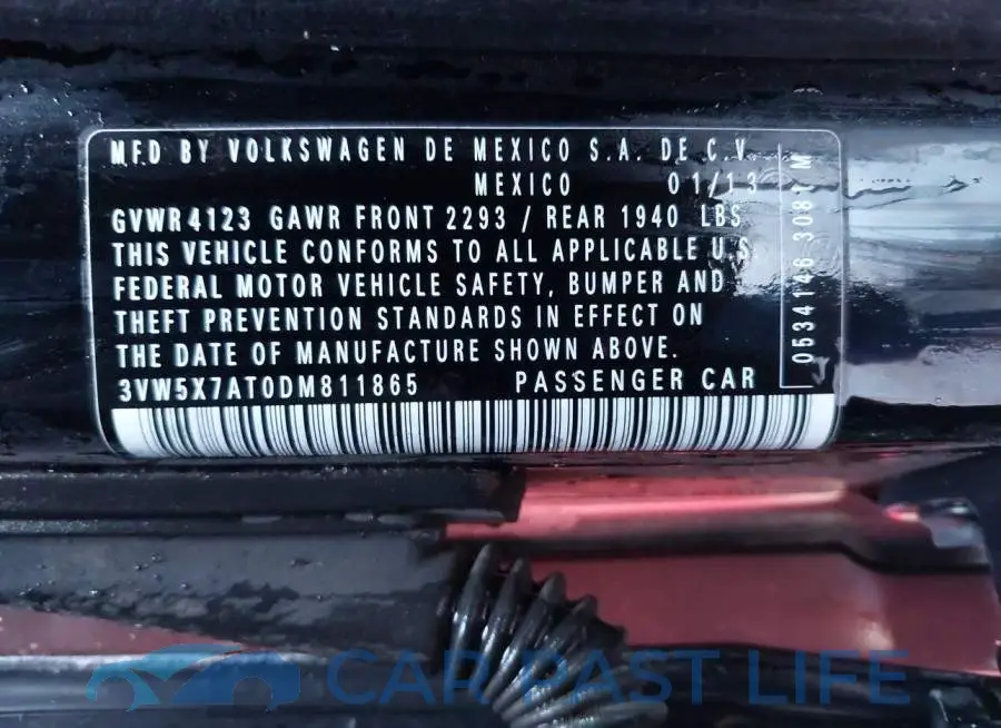 3VW5X7AT0DM811865# 9