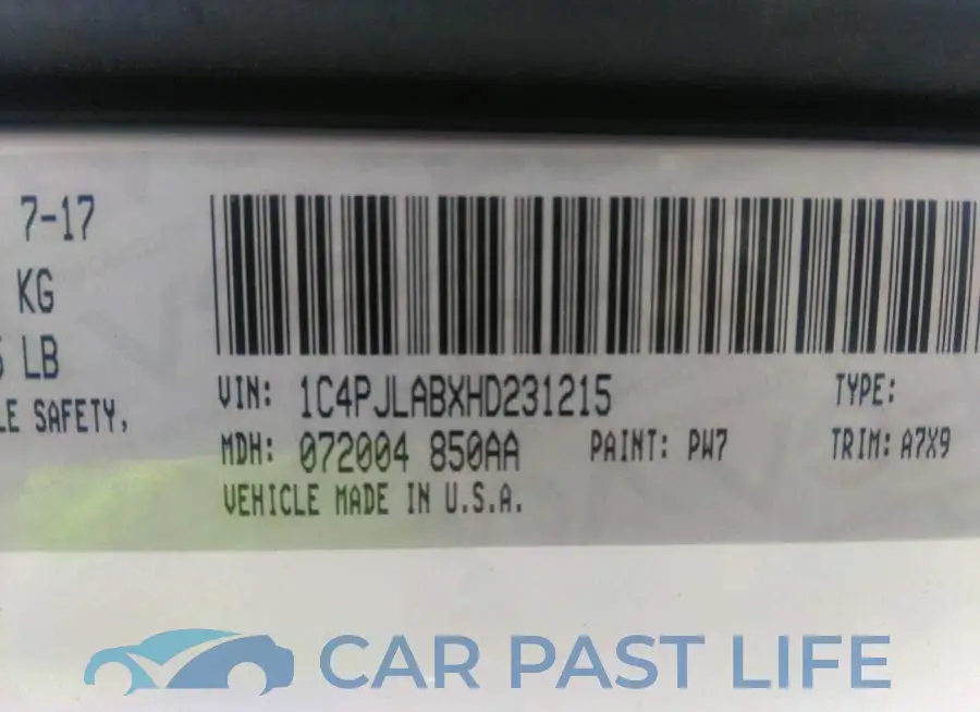 1C4PJLABXHD231215# 9