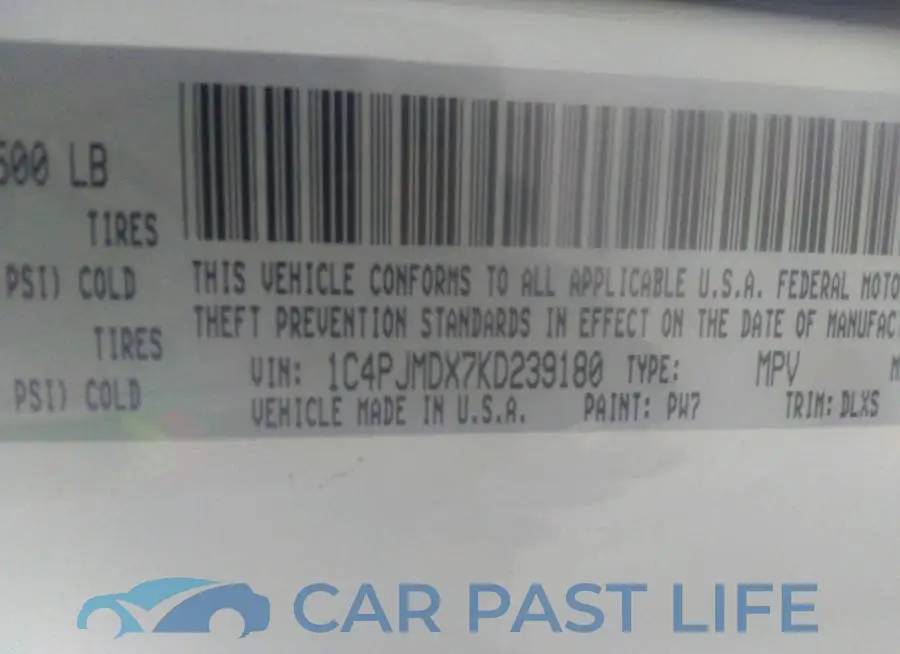 1C4PJMDX7KD239180# 9