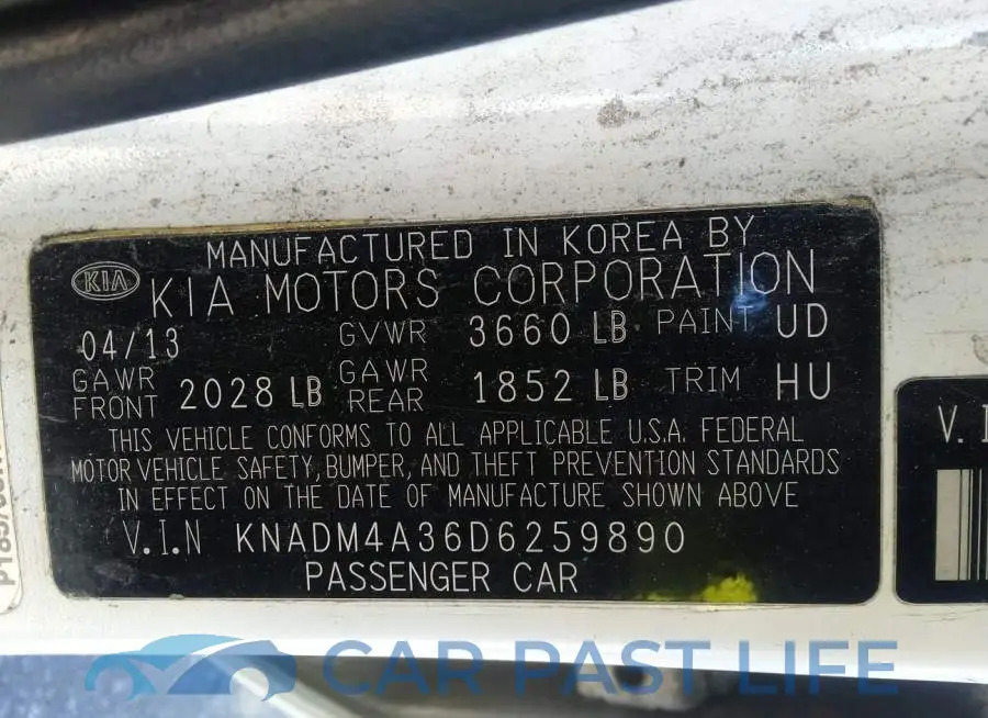 KNADM4A36D6259890# 9