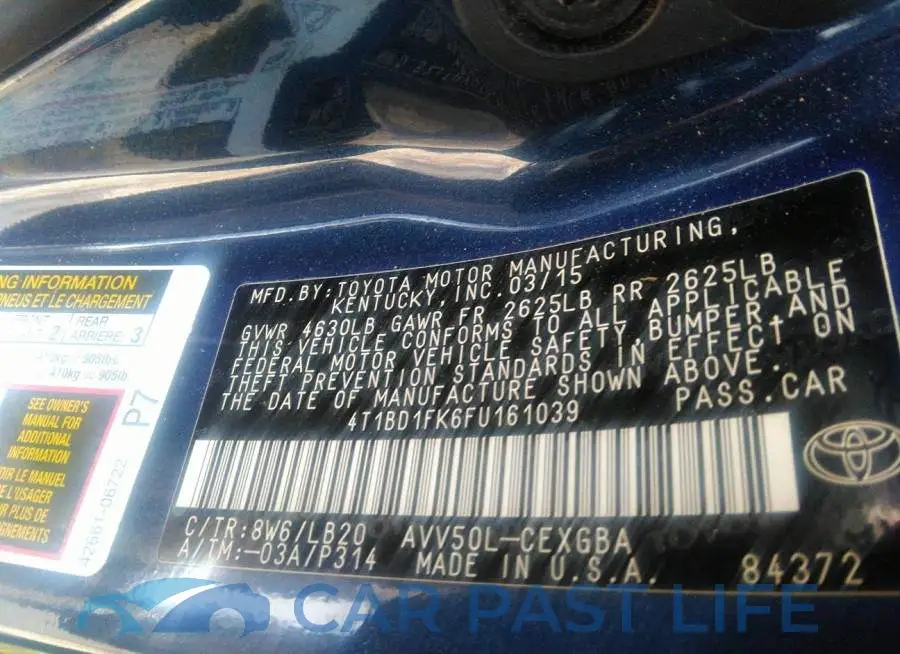 4T1BD1FK6FU161039# 9