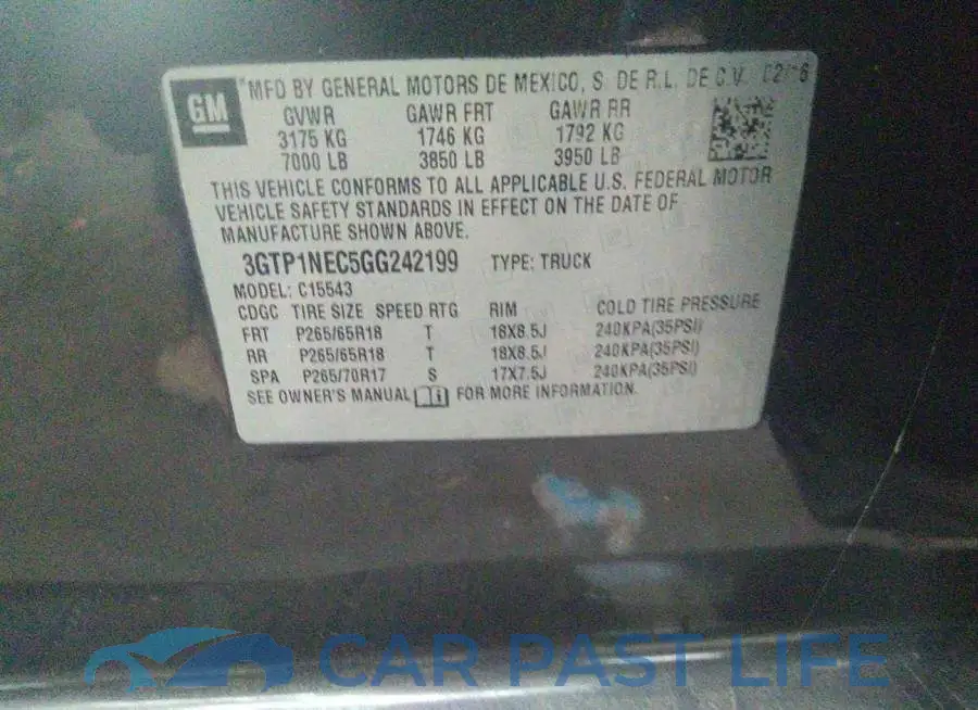 3GTP1NEC5GG242199# 9