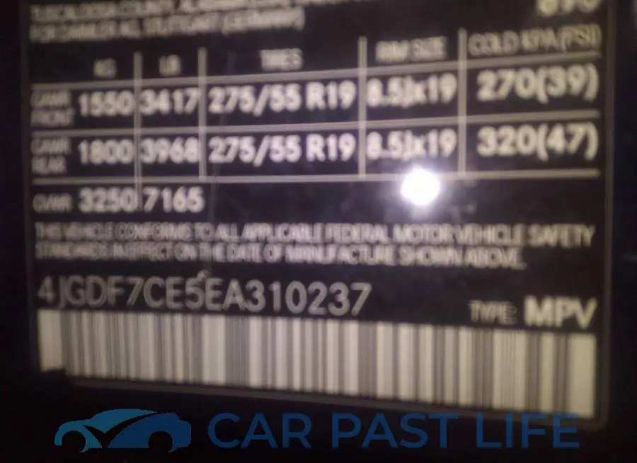 4JGDF7CE5EA310237# 9