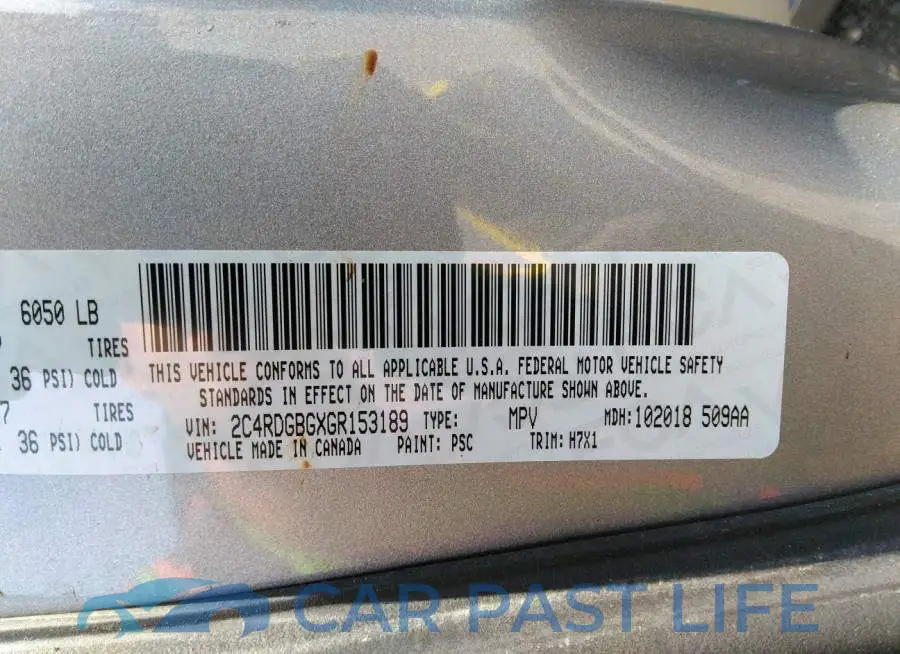 2C4RDGBGXGR153189# 9