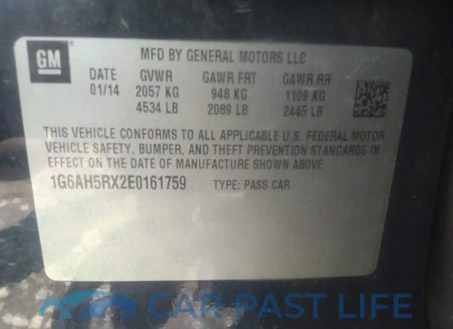 1G6AH5RX2E0161759# 9
