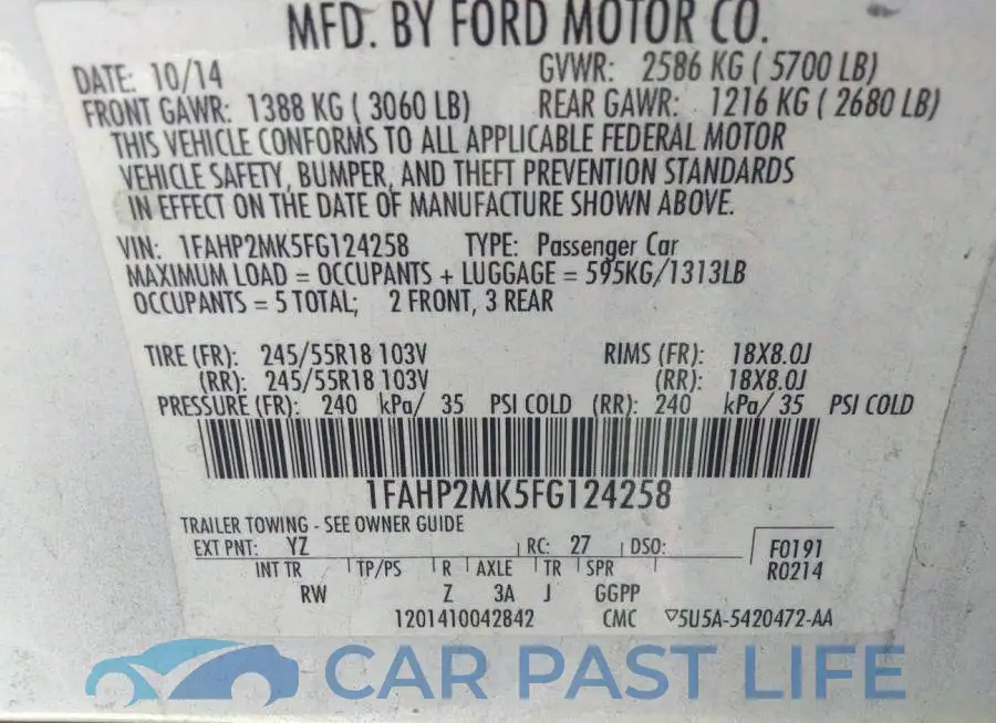 1FAHP2MK5FG124258# 9