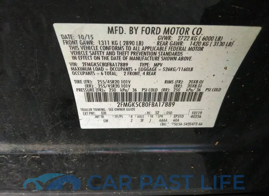 2FMGK5C80FBA17889# 9