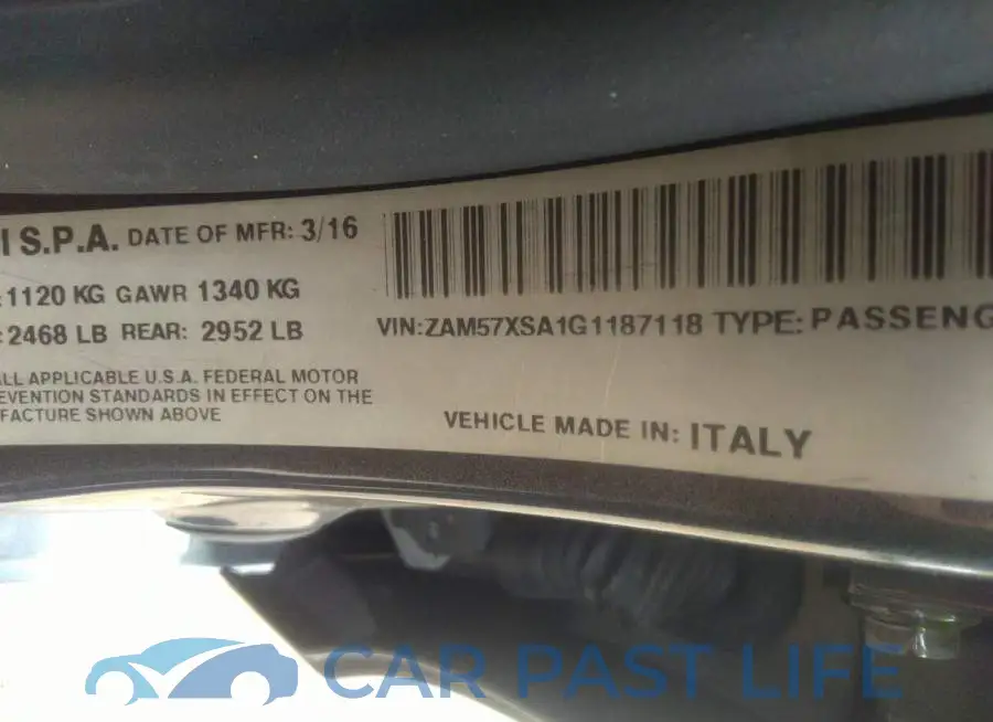 ZAM57XSA1G1187118# 9