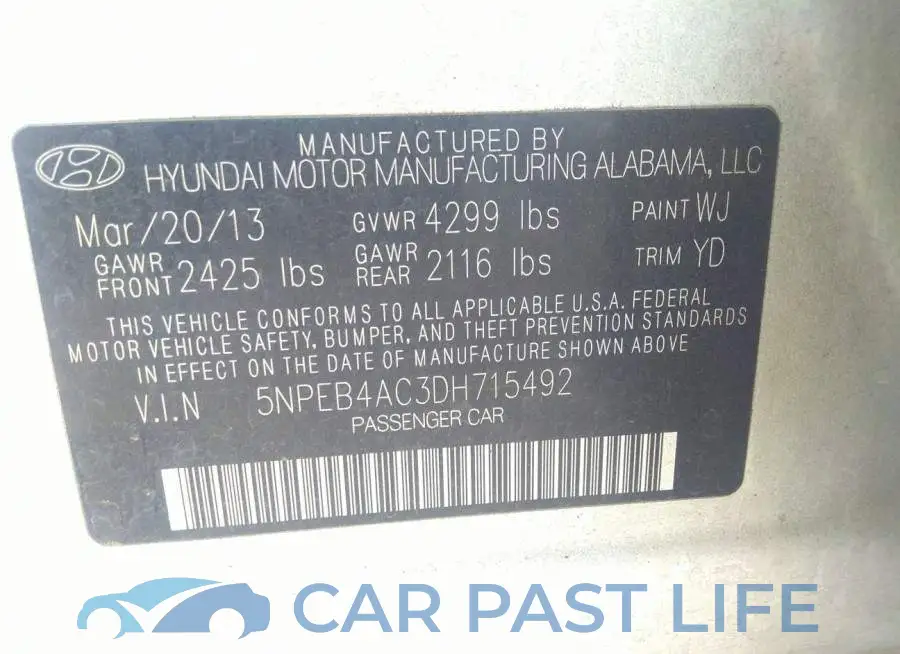 5NPEB4AC3DH715492# 9