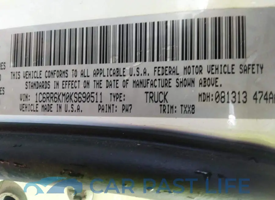 1C6RR6KM0KS690511# 9
