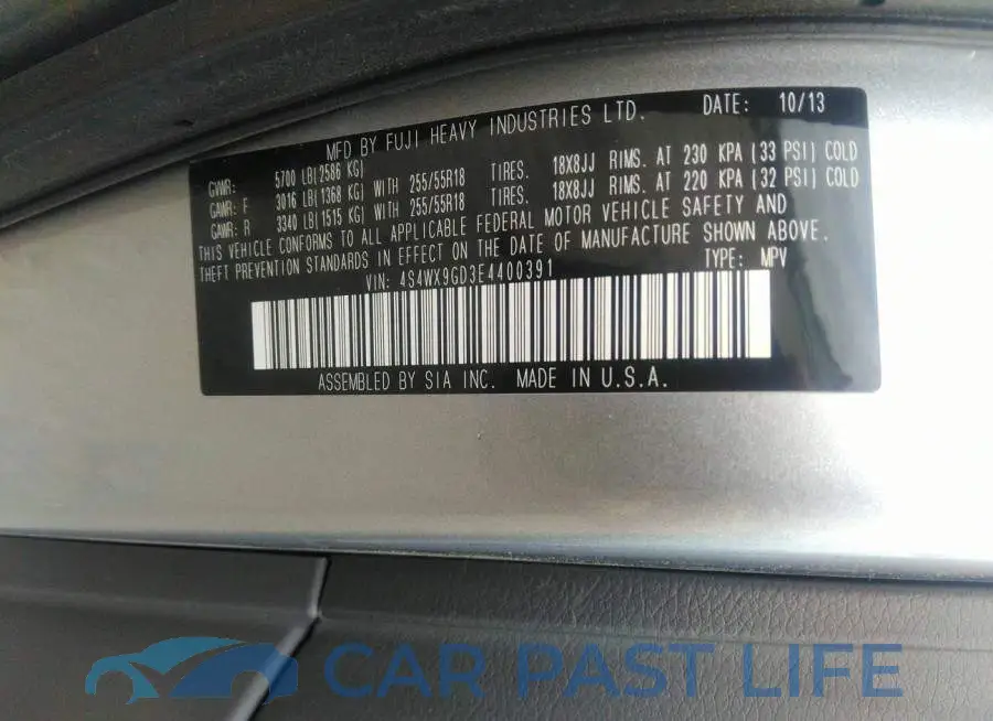 4S4WX9GD3E4400391# 9