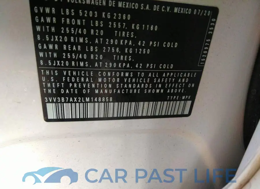 3VV3B7AX2LM148858# 9