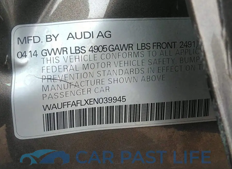 WAUFFAFLXEN039945# 9