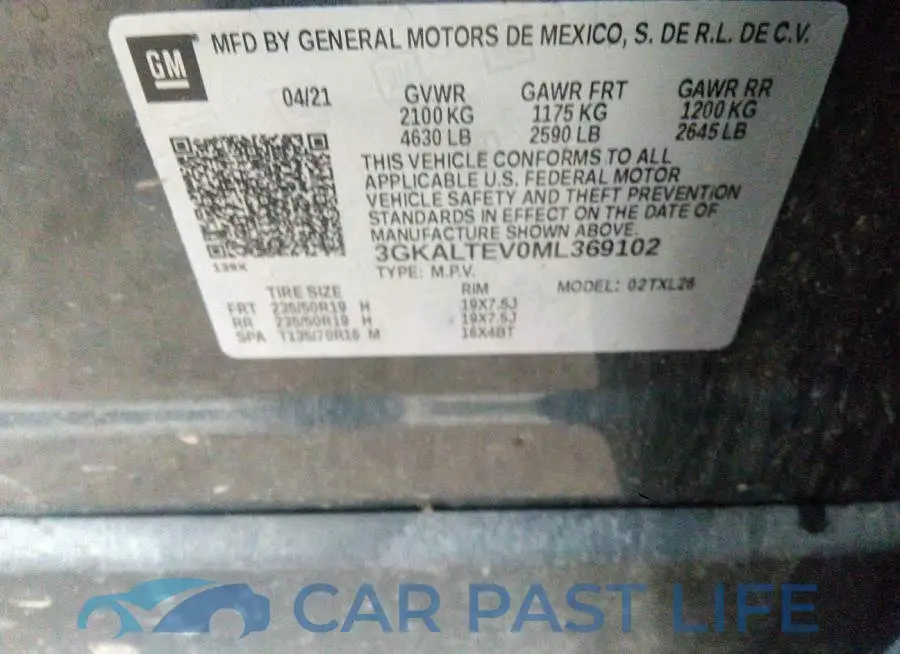 3GKALTEV0ML369102# 9