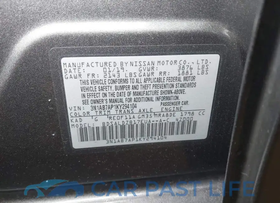 3N1AB7AP1KY294104# 9