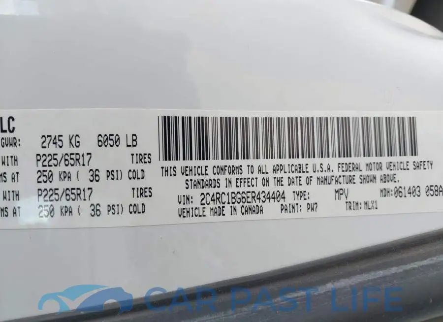 2C4RC1BG6ER434404# 9