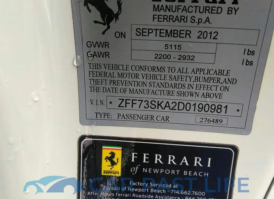 ZFF73SKA2D0190981# 9