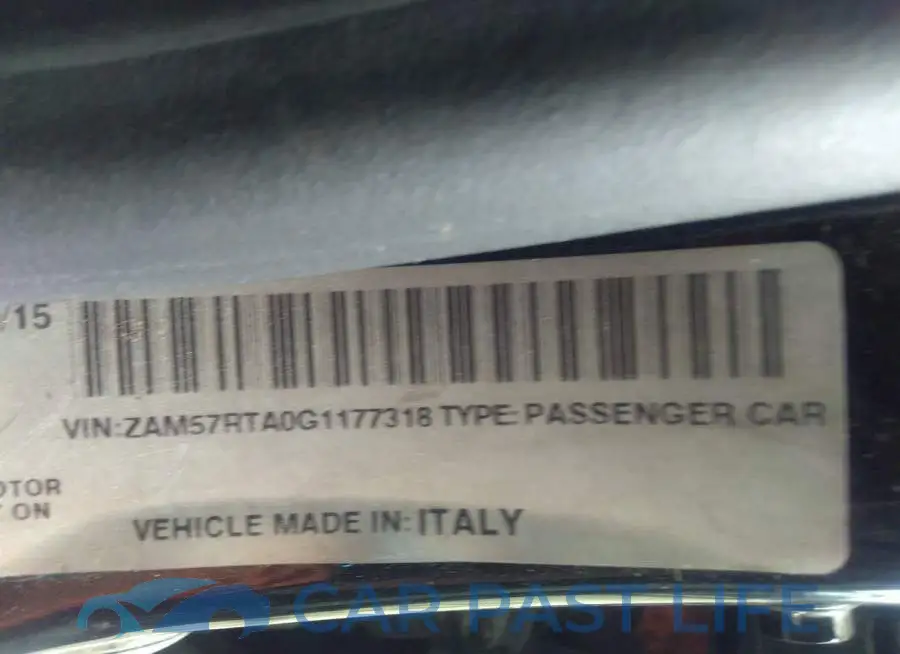 ZAM57RTA0G1177318# 9