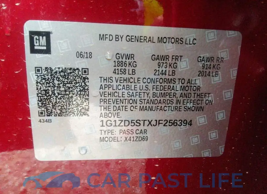 1G1ZD5STXJF256394# 9