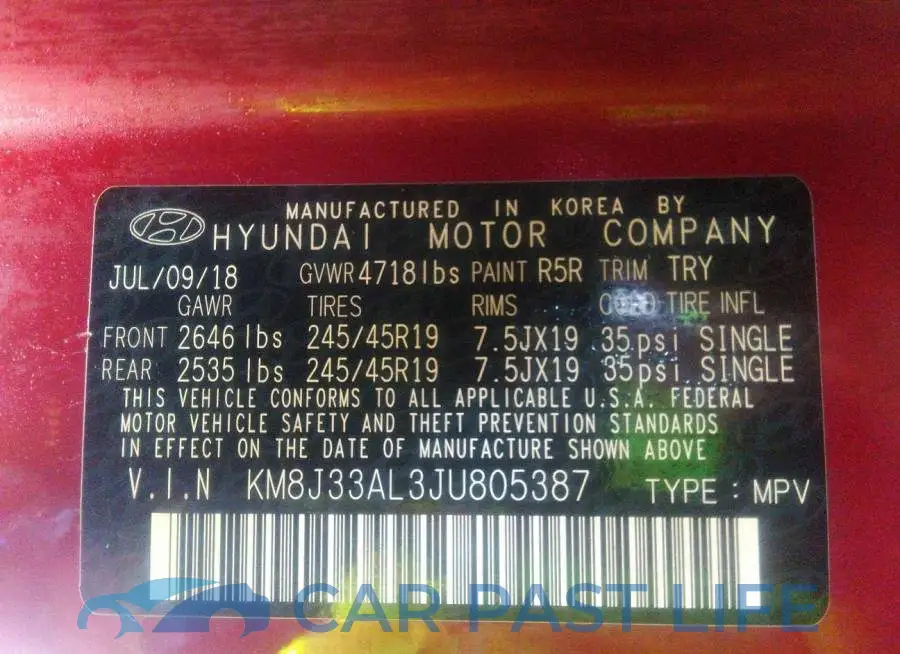 KM8J33AL3JU805387# 9