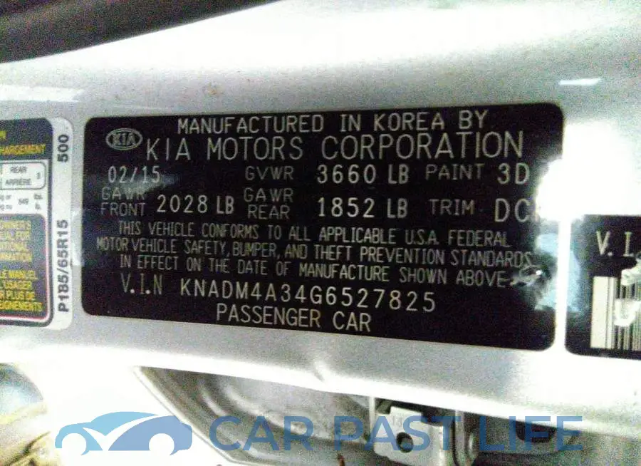 KNADM4A34G6527825# 9