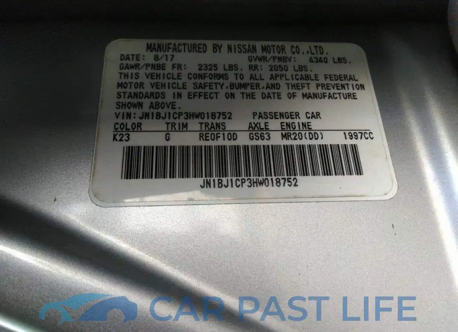 JN1BJ1CP3HW018752# 9