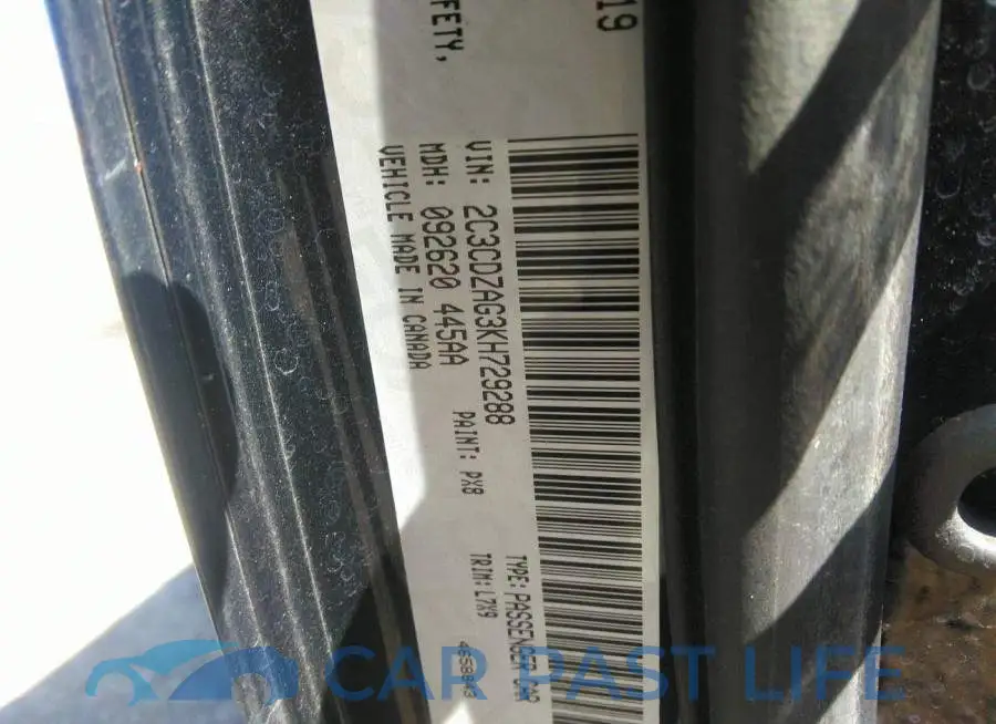 2C3CDZAG3KH729288# 9