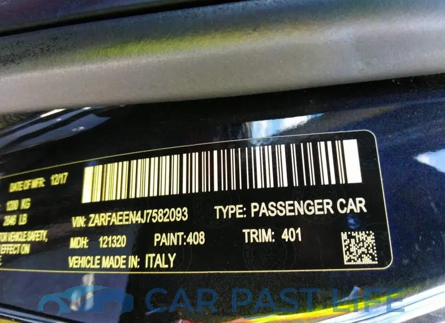 ZARFAEEN4J7582093# 9