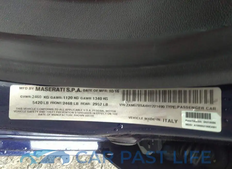 ZAM57XSA4H1221490# 9