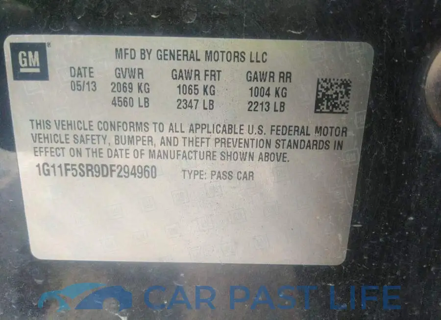 1G11F5SR9DF294960# 9
