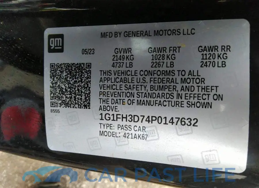 1G1FH3D74P0147632# 9