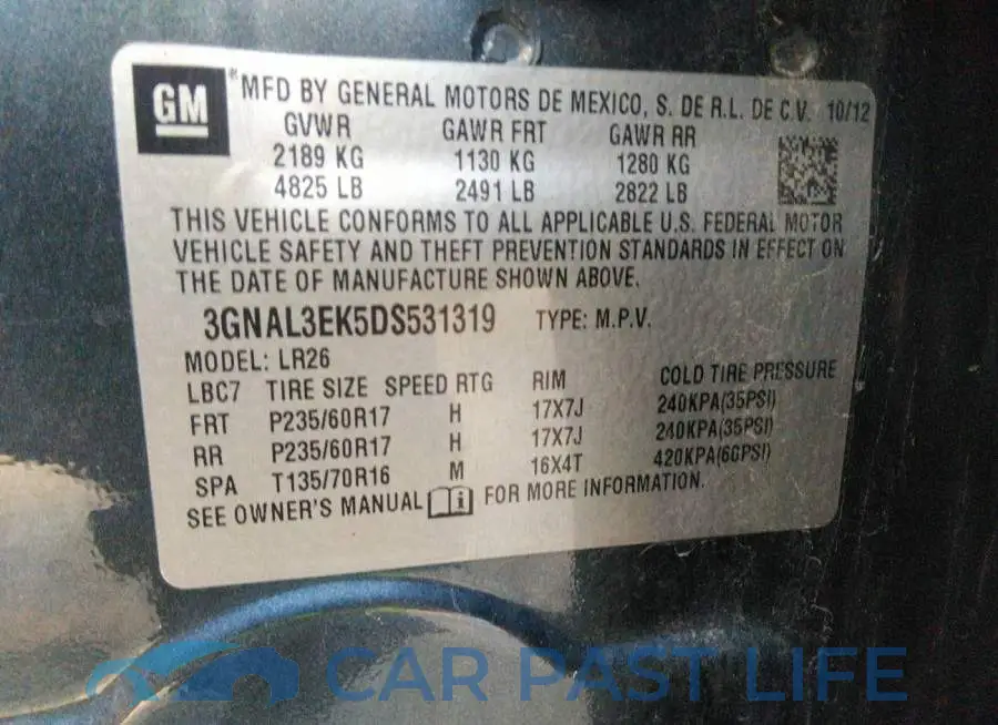 3GNAL3EK5DS531319# 9