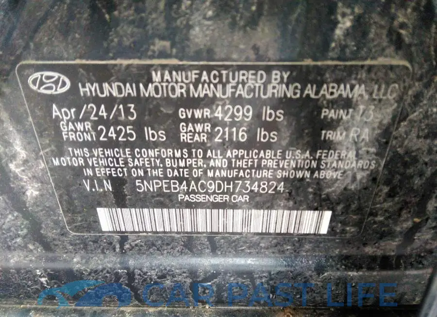 5NPEB4AC9DH734824# 9