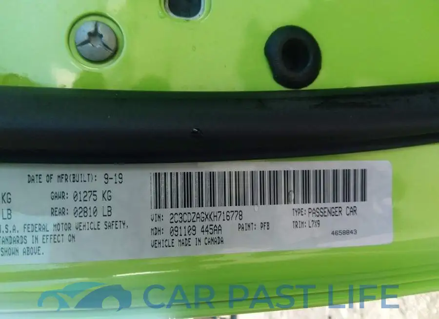 2C3CDZAGXKH716778# 9