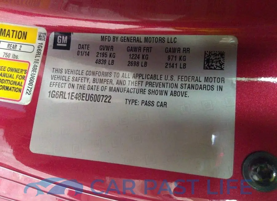 1G6RL1E48EU600722# 9