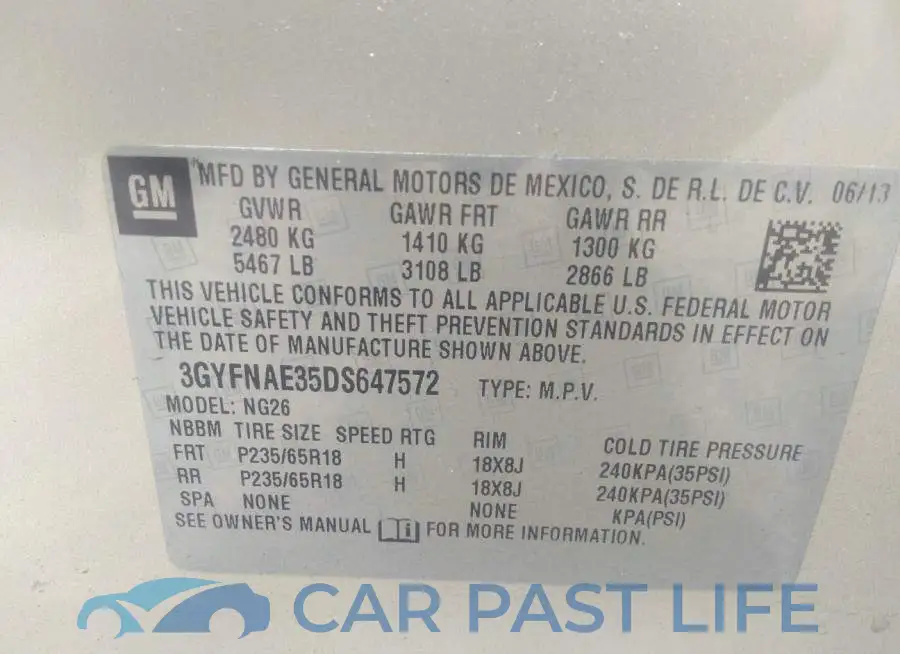 3GYFNAE35DS647572# 9