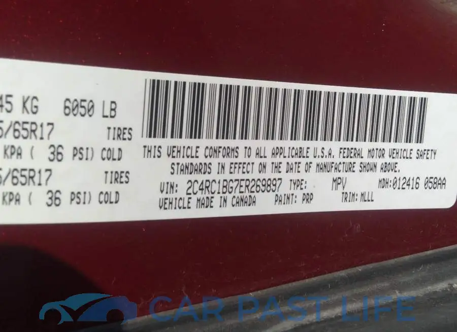 2C4RC1BG7ER269897# 9
