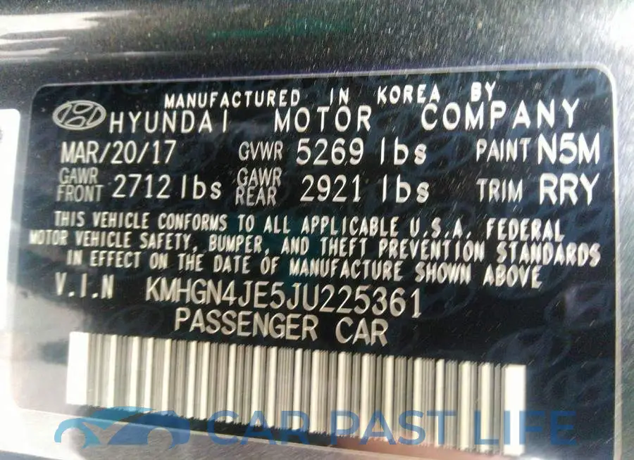 KMHGN4JE5JU225361# 9