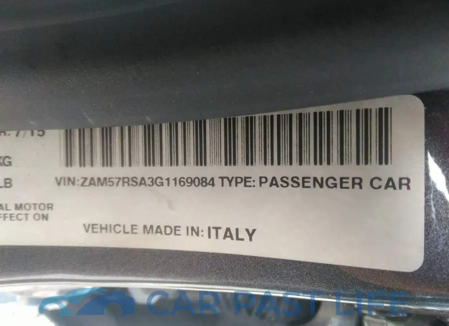 ZAM57RSA3G1169084# 9