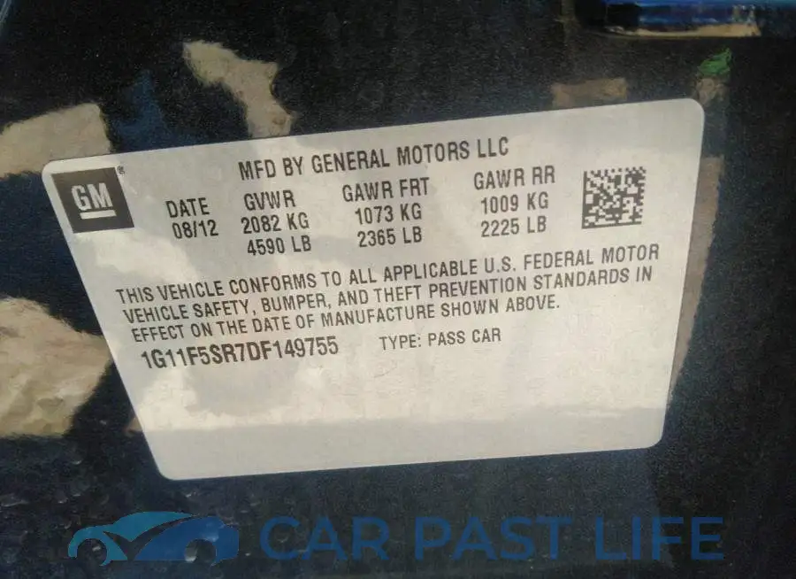 1G11F5SR7DF149755# 9